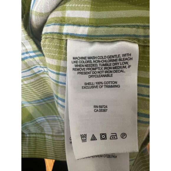 Columbia Plaid Button Down, Green and Blue, XXL - Picture 7 of 7